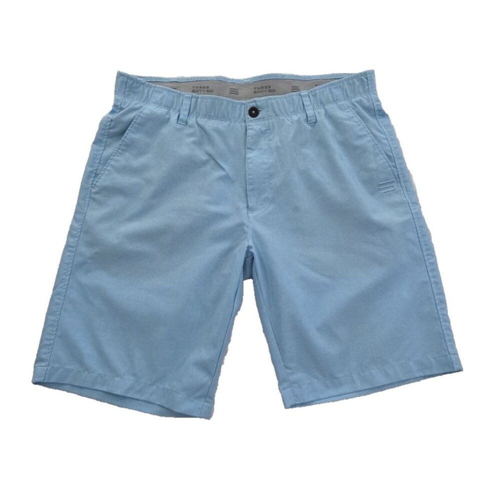 Three Sixty Six Golf Shorts Mens 36 Sky Blue Quick‎ Dry 9" Inseam Stretch Sports